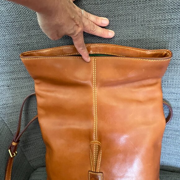 Dooney & Bourke Chestnut Leather Florentine Crossbody Bag - Picture 7 of 16